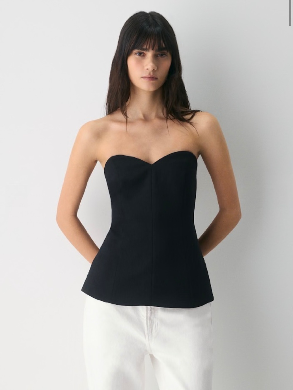 EUC ARITZIA x WILFRED - Black Commence Sweetheart Tube Top, 2